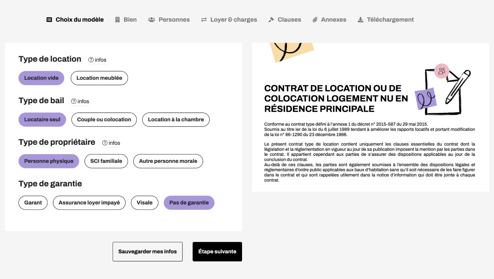 Générateur de bail Smartloc