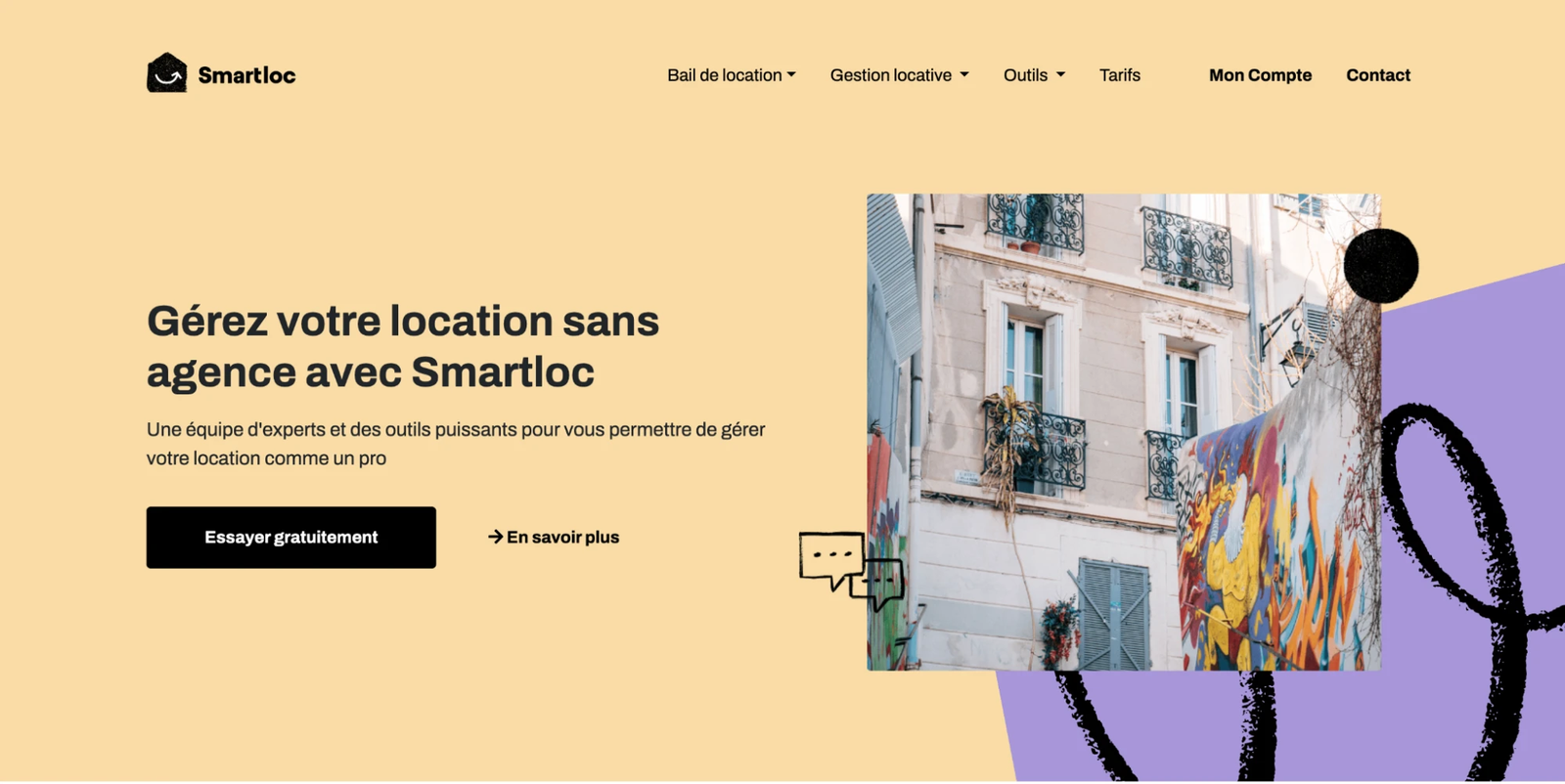 Landing page actuelle